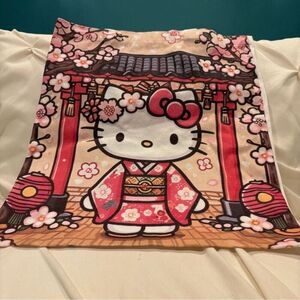 Hello Kitty Kimono Japan Cherry Blossoms Reusable Shopping Bag Tote NWT
